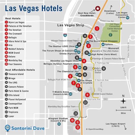 Training and Certification Options for MAP Map of Vegas Strip Hotels